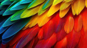 djur- Färg makro papegoja bakgrund ai genererad foto