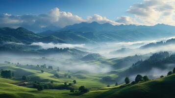 bakgrund landa moln panorama landskap ai genererad foto