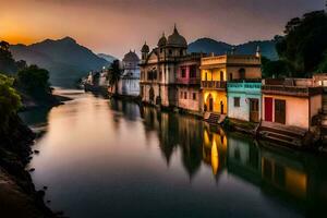de skön stad av udaipur, rajasthan, Indien. ai-genererad foto