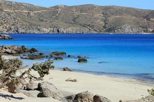 blå lagun kedrodasos strand Kreta ön kissamos steniga kostnader vatten foto