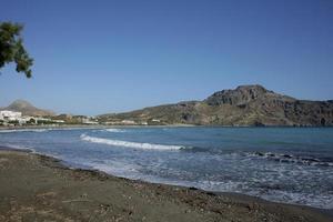 plakias beach creta island summer 2020 covid-19 season holidays foto