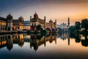 de stad av udaipur i Indien. ai-genererad foto