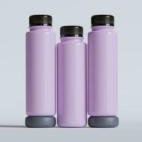 smoothie flaska bild eller juice realistisk 3d framställa med en svart Färg kopp foto