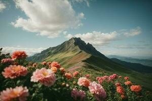 blomma trädgård genererad ai foto