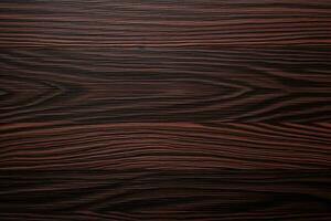 wenge trä känd för dess mörk brun till svart Färg och linjär spannmål trä textur, ai genererad foto