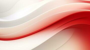 röd och vit abstrakt Vinka bakgrund ai generativ foto