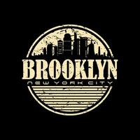 Brooklyn, ny york typografi t-shirt design, college-stil brooklyn Kläder skriva ut. illustration i vektor formatera, USA typografi t skjorta design. foto