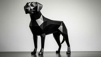 hund geometri dummy i de studio, ai genererad foto