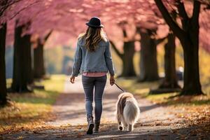 kvinnas denim utrusta i härlig rosa nyanser - ai genererad foto