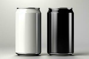 dryck kan är en metall behållare designad till håll en flytande ai genererad foto