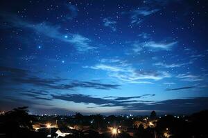himmel på natt situation ai genererad foto