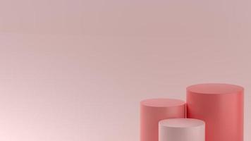 minimalistisk rosa nyanser produktscen för produktutställning eller kampanj foto