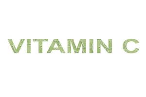 c -vitamin skrivet från citrus foto