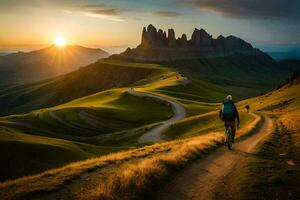 de dolomiterna, Italien. ai-genererad foto