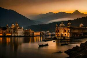 de gyllene tempel, jalandhar, Indien. ai-genererad foto