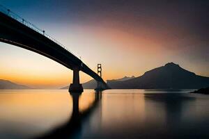 de gyllene Port bro i san francisco, Kalifornien. ai-genererad foto