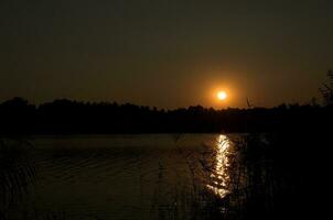 solnedgång sjö solnedgång foto