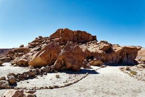 yerbas buenas arkeologisk webbplats - Chile. grotta målningar - atacama öken. san pedro de atacama. foto