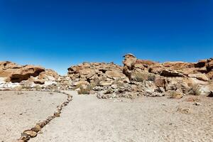 yerbas buenas arkeologisk webbplats - Chile. grotta målningar - atacama öken. san pedro de atacama. foto