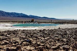 landskap av de dold baltinache laguner - atacama öken- - Chile. foto