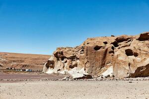 yerbas buenas arkeologisk webbplats - Chile. grotta målningar - atacama öken. san pedro de atacama. foto