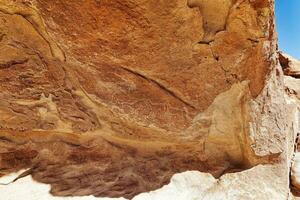 yerbas buenas arkeologisk webbplats - Chile. grotta målningar - atacama öken. san pedro de atacama. foto