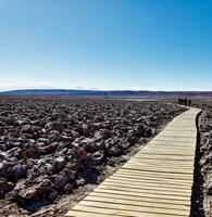 landskap av de dold baltinache laguner - atacama öken- - Chile. foto