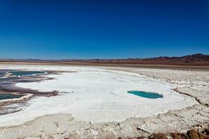 landskap av de dold baltinache laguner - atacama öken- - Chile. foto