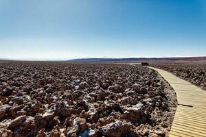 landskap av de dold baltinache laguner - atacama öken- - Chile. foto