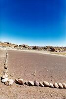 yerbas buenas arkeologisk webbplats - Chile. grotta målningar - atacama öken. san pedro de atacama. foto