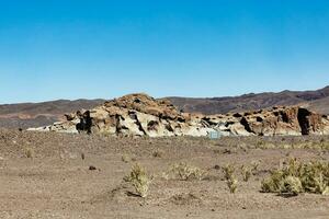 yerbas buenas arkeologisk webbplats - Chile. grotta målningar - atacama öken. san pedro de atacama. foto