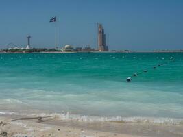 de strand av abu dhabi foto