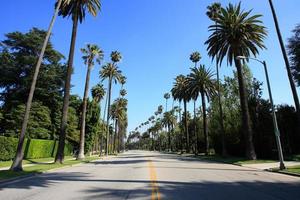 Beverly Hills, ett lyxigt bostadsområde i Los Angeles foto