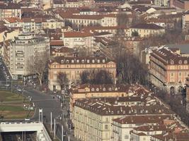 Flygfoto över turin foto