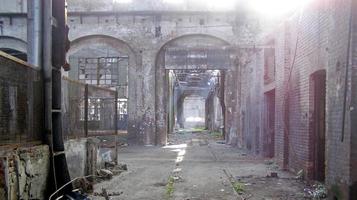 ruinerna av ogr officine grandi riparazioni tågverkstad i Turin, Italien foto