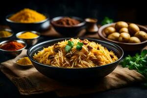 de bäst indisk mat i de värld. ai-genererad foto