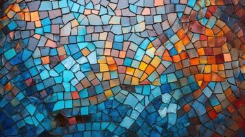en färgrik mosaik- hd textur bakgrund i hög grad detaljerad ai generativ foto