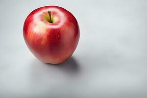 röd saftig äpple isolerat på vit bakgrund förbi ai generativ foto