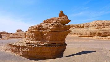 yardang landform i dunhuang unesco global geopark, Gansu Kina. foto