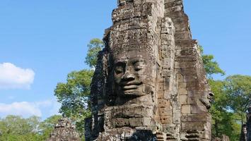 ansiktstorn vid bajonttemplet, Siem Reap Kambodja foto