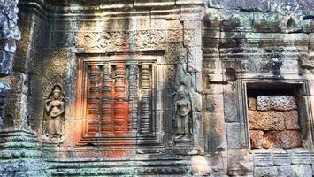 sten carving på banteay kdei i Siem Reap, Kambodja foto