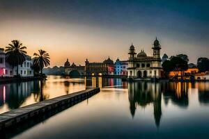 de stad av amritsar i Indien. ai-genererad foto