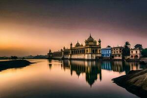 de gyllene tempel, amritsar, Indien. ai-genererad foto