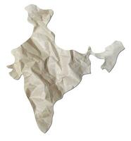 Indien Karta papper textur skära ut på vit bakgrund. foto