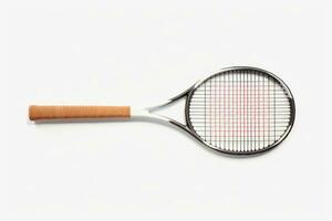 en tennis racket isolerat på en vit bakgrund. ai genererad foto