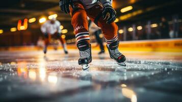 hockey, vinter- sport på is. ai genererad. foto