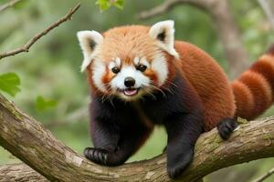 röd panda. ai generativ proffs Foto
