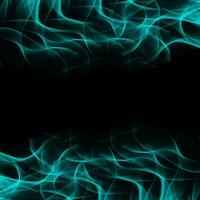 abstrakt cyan rök ram på svart bakgrund foto