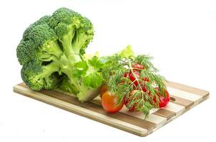 brokoli och körsbärstomat foto