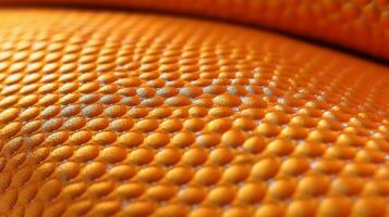 orange fotboll tyg textur med luft maska. sportkläder bakgrund foto